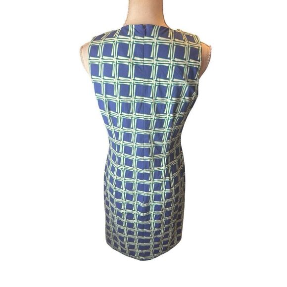 J. MCLAUGHLIN Sophia Print Geometric Catalina Cloth Sz Small Blue Green Summer - Picture 4 of 5